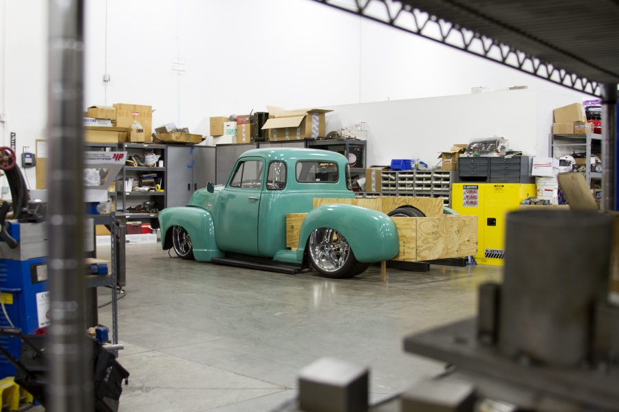 53 chevy 3100 truck slammed on air ride.