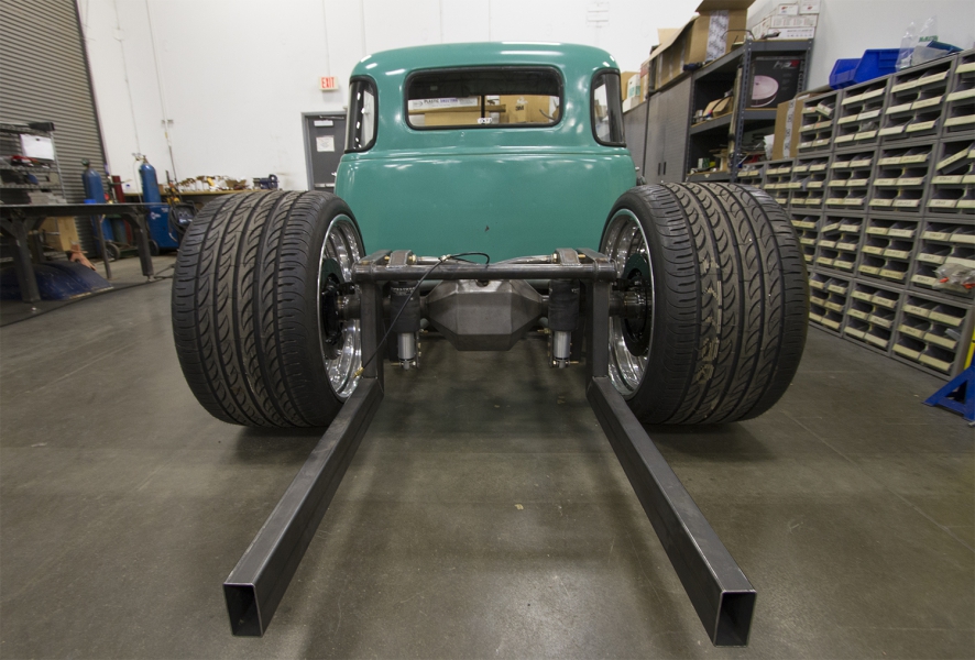 GSI Machine & Fabrication has built a custom tube chassis for thie 53 chevy 3100 truck.